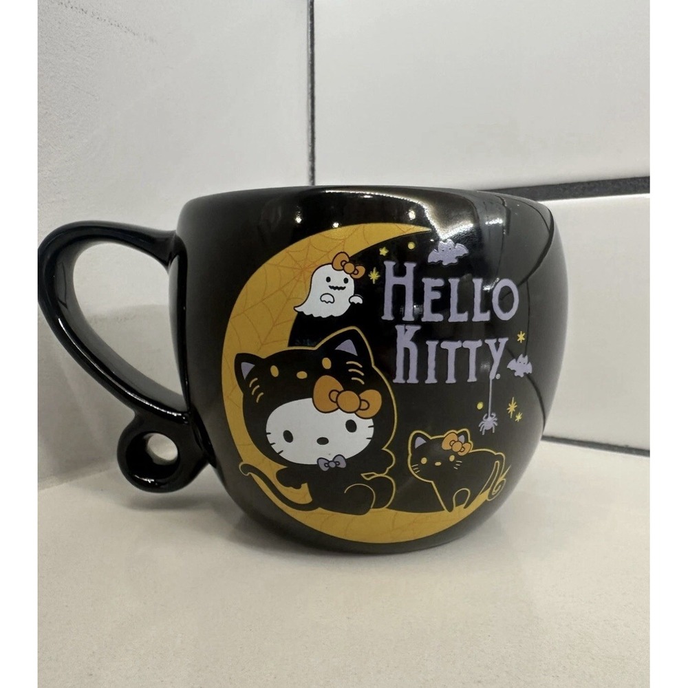 2023 Sanrio Hello Kitty Halloween Mug-Hard to find. 160z New!! Black Cat